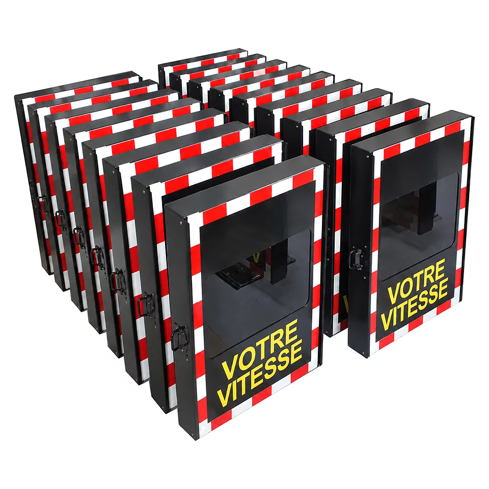 Zwarte ViaLED Base Openbare verlichting-snelheidsdisplays „Uw snelheid”